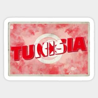 Tunisia vintage style retro souvenir Sticker